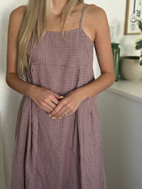 Things Between - Missy Gingham Sleeveless Midi Dress
