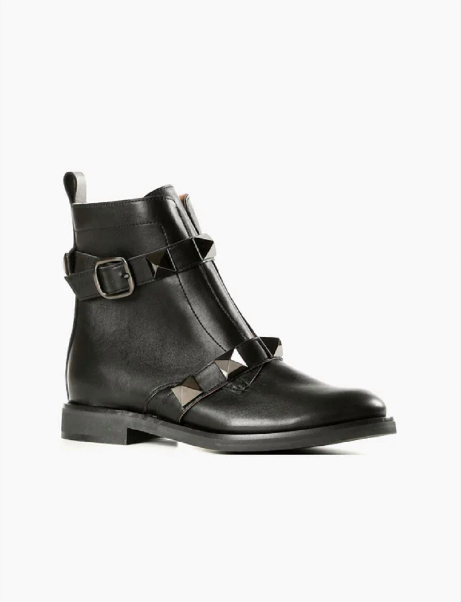 ALL BLACK Women's Pyramid Stud Boots in navy - women's shoe