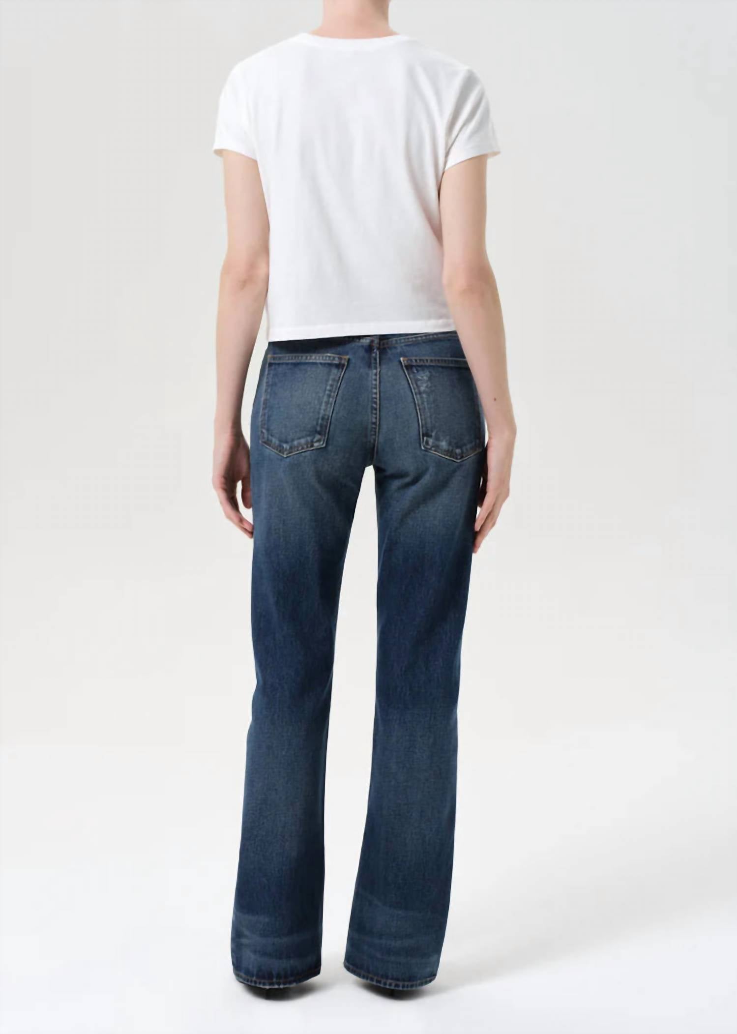 AGOLDE Kick Boot Jeans in stencil - women's pants - view 4