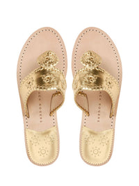 Jack Rogers Women's Jacks Flat Sandal in gold gold - women's sandal - detail view
