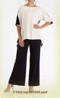 Carol Peretz - Satin Back Crepe Back Slit Pant