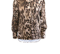 Theo The Label - Women's Danae Print Henley Shirt