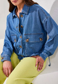 Tribal - Patch Pockets Button Front Jacket
