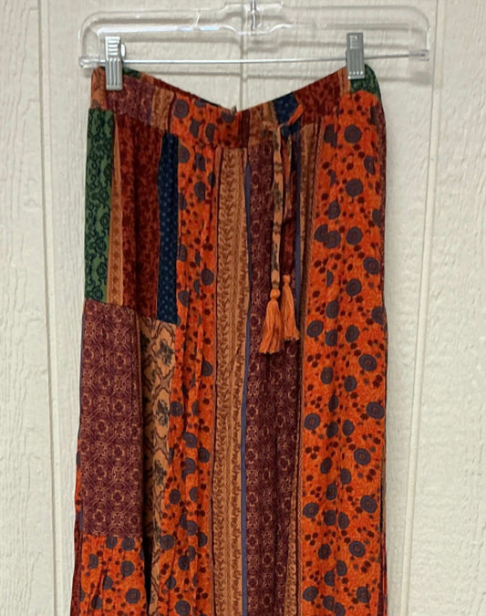 Easel - Women's Gauze Print Wide Leg Pants - Plus