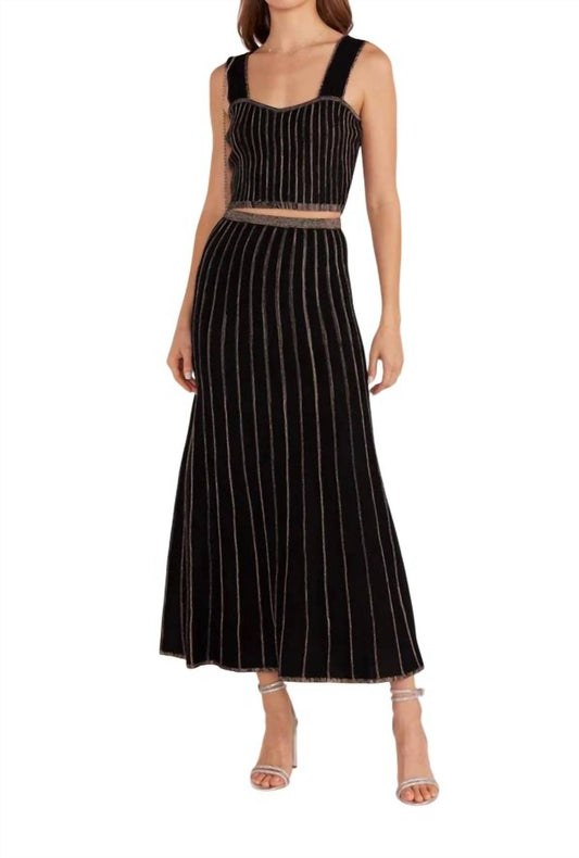 Minkpink - Celia Lurex Stripe Midi Skirt