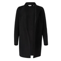 Kinross Rib Sleeve Coat in black - women's jacket - alternate view