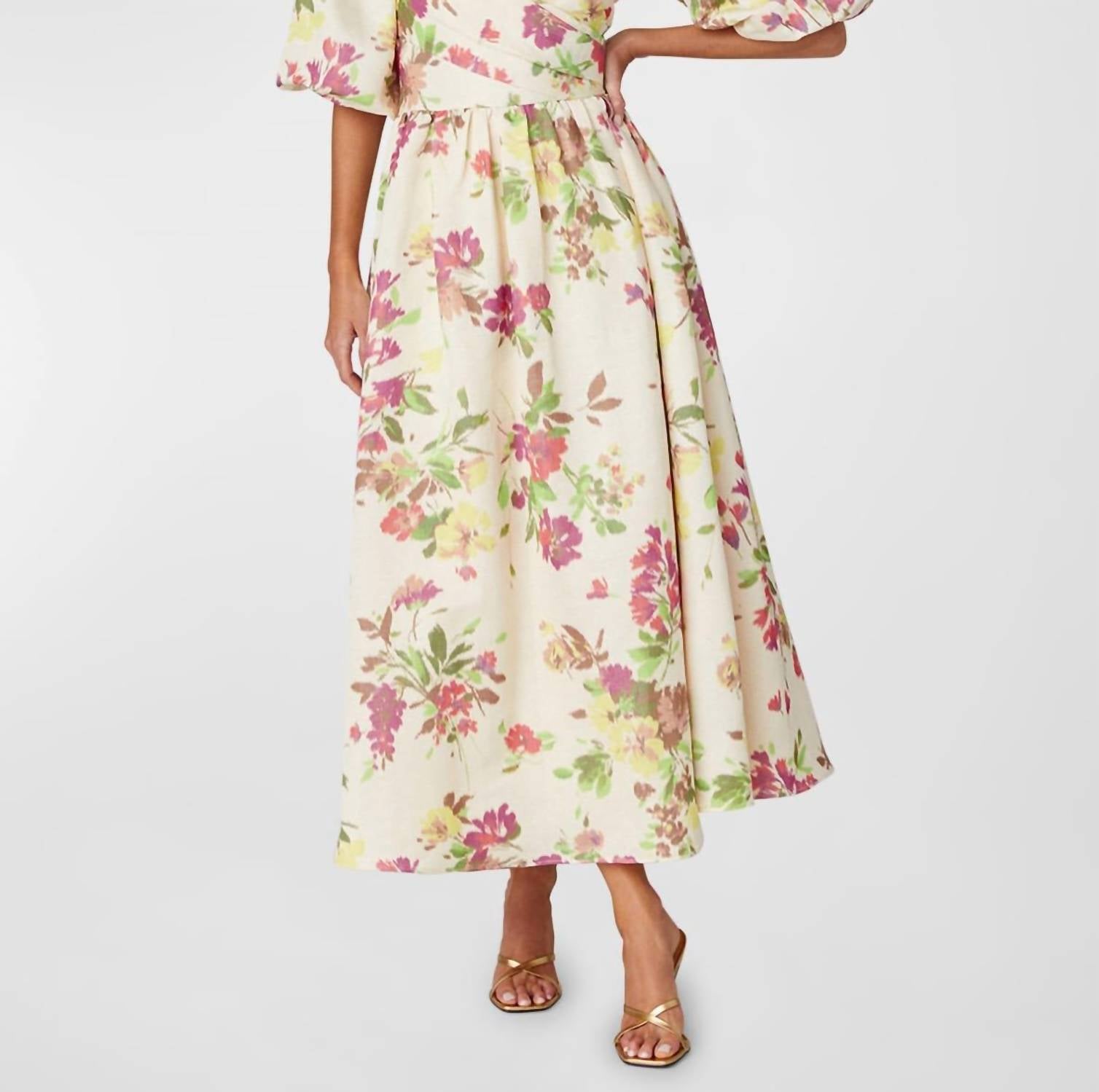 Shoshanna - Women's Zarah Pleated Off Shoulder Jacquard Midi Dress
