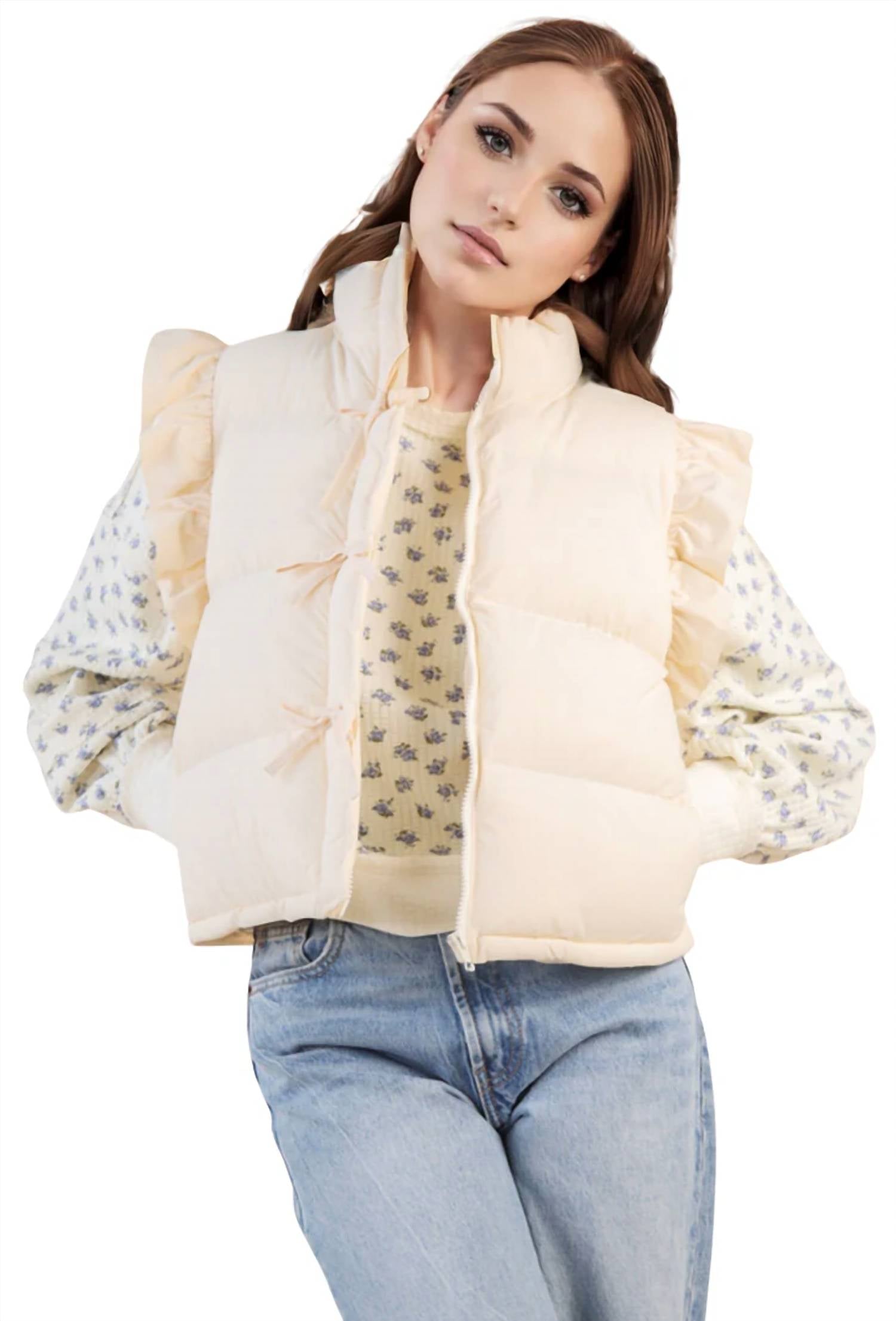 Very J - Puffer Bow Vest