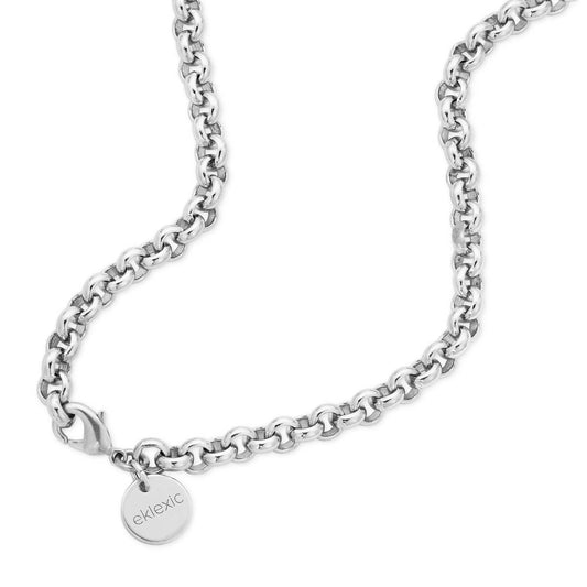 Eklexic - Women's Micro Royal Chain With Xl Baroque Pearl Pendant Necklace