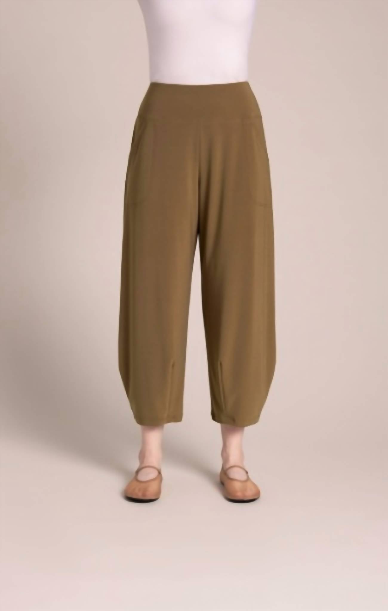 Sympli Narrow Lantern Pant in sepia - women's pants