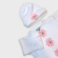 Gita - Girl's 2pc Sweater Crystal/rhinestone Center & Hat