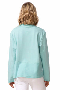Escape - Quarter Zip Cozy Front Terry Sweatshirt - Plus