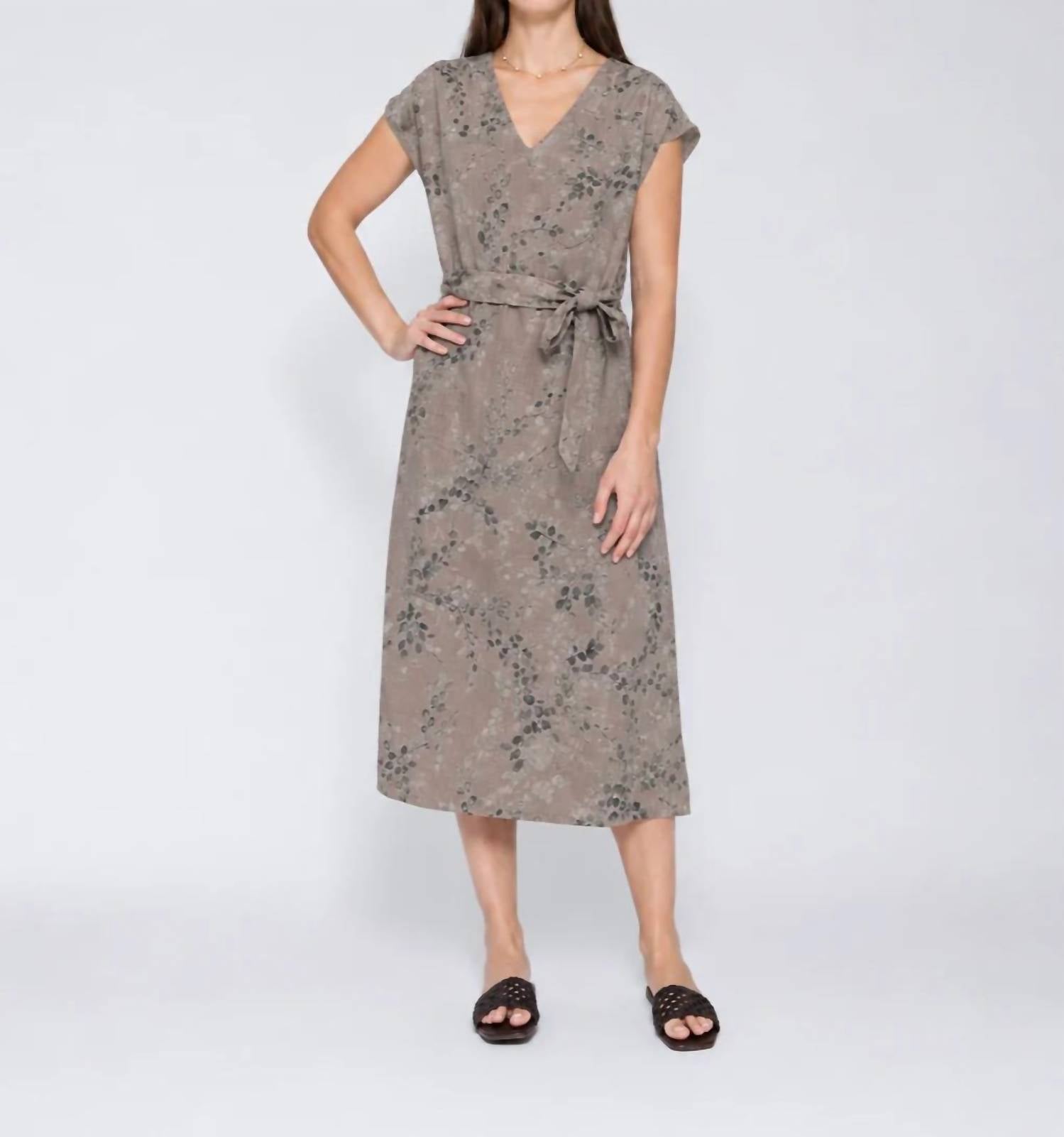 Blueberry - Tie Waist Midi Dress