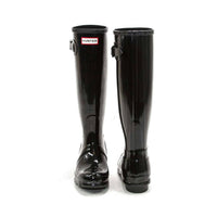 HUNTER Women's Original Tall Gloss Rain Boots in black - women's shoe - view 4