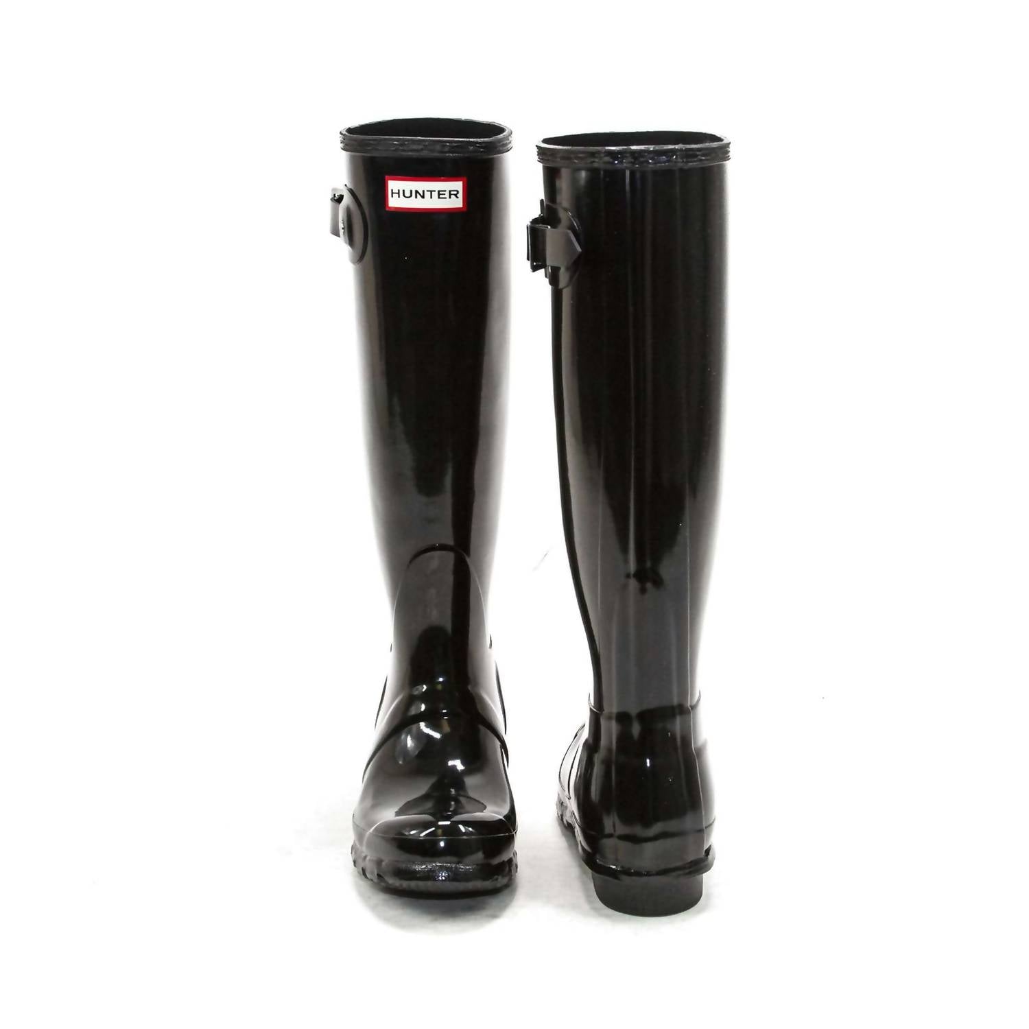 HUNTER Women's Original Tall Gloss Rain Boots in black - women's shoe - view 4