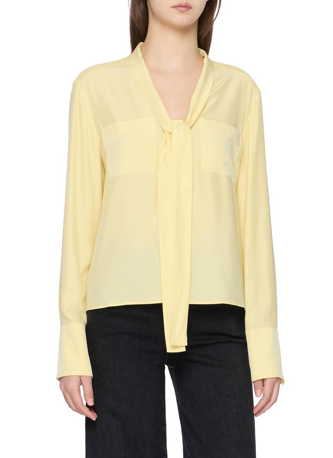 Frame - Silk Modern Tie Blouse