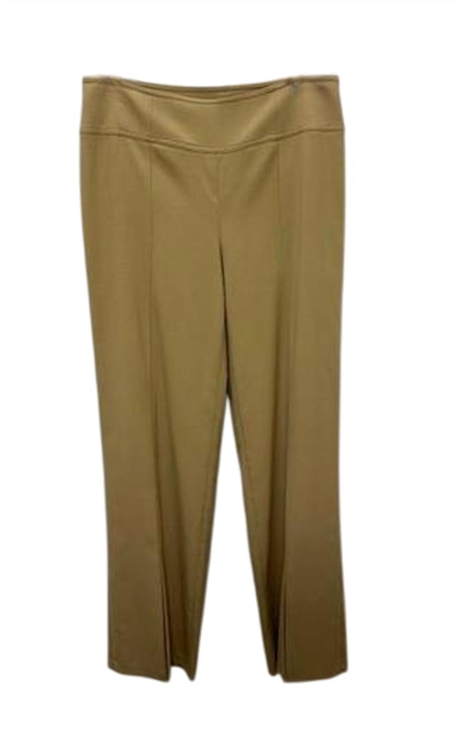 600 West Women Side Zip Straight Leg Pant in camel - women's pants