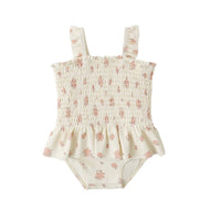Quincy Mae - Girl's Smocked One-piece Swimsuit