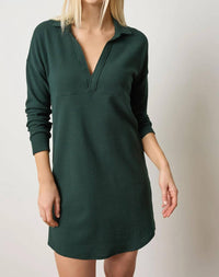 Lilla P - Women's Split Neck Collared Dress