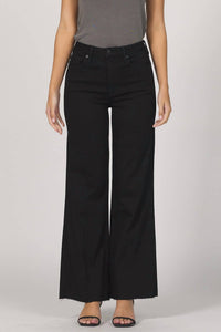 DEAR JOHN DENIM Fiona Wide Leg Jeans in black arrow - women's jeans