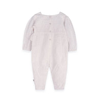Viverano Organics - Kids' Organic Eyelet Baby Romper With Matching Headband