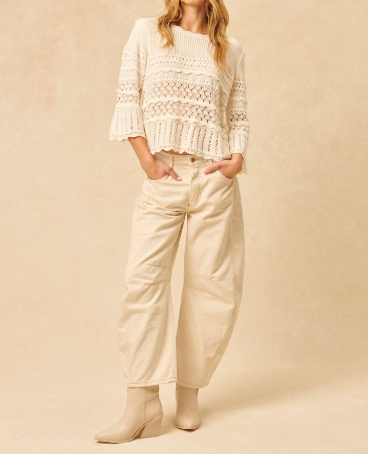 John + Jenn - Silver Knit Sweater