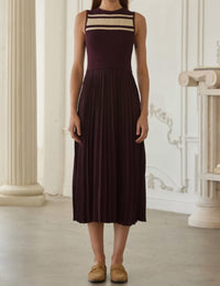 Skies Are Blue - Pleated Midi Dress