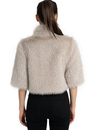 Love Token - Allison Faux Fur Shrug Jacket