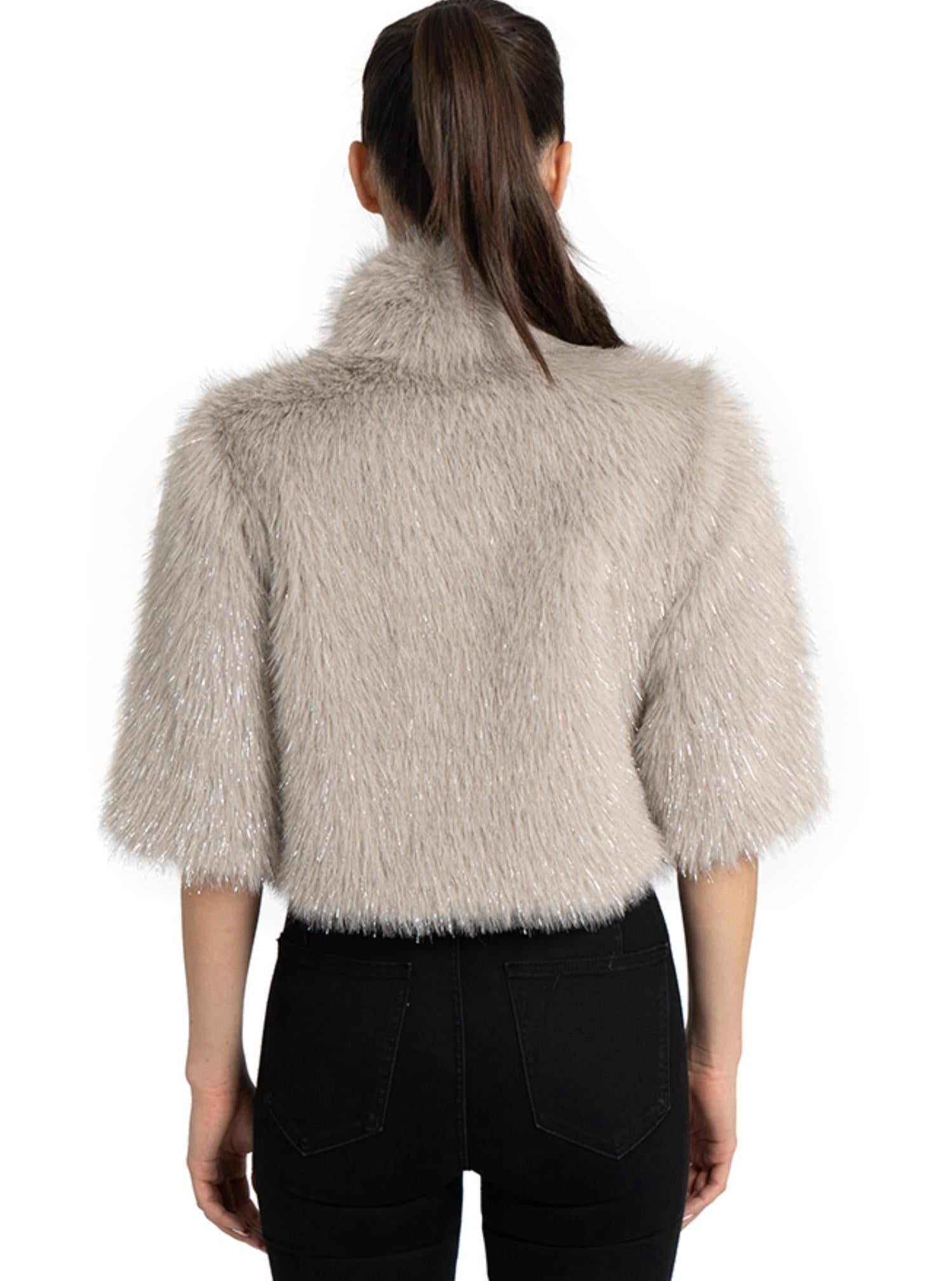 Love Token - Allison Faux Fur Shrug Jacket