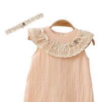 Omnis Pura - Girls Oakley Muslin Romper With Headband