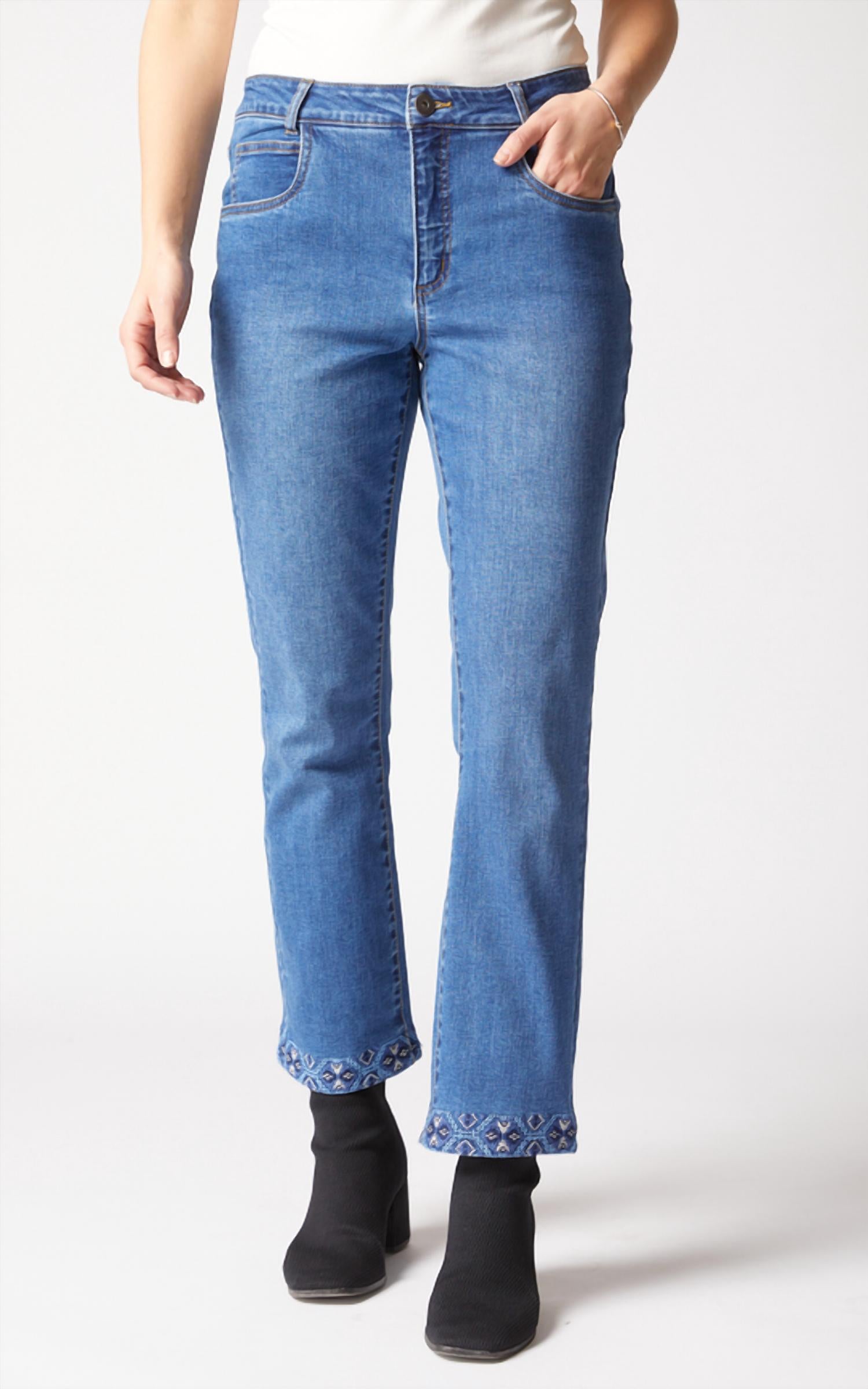 Habitat - Stretch Slim Ankle Embroidered Jean