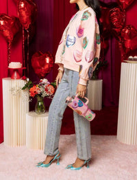 Queen Of Sparkles - Positive Candy Hearts Sweatshirt