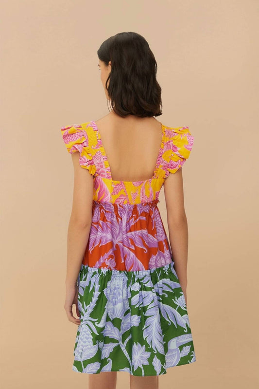 Farm Rio - Tropical Swing Mix Mini Dress
