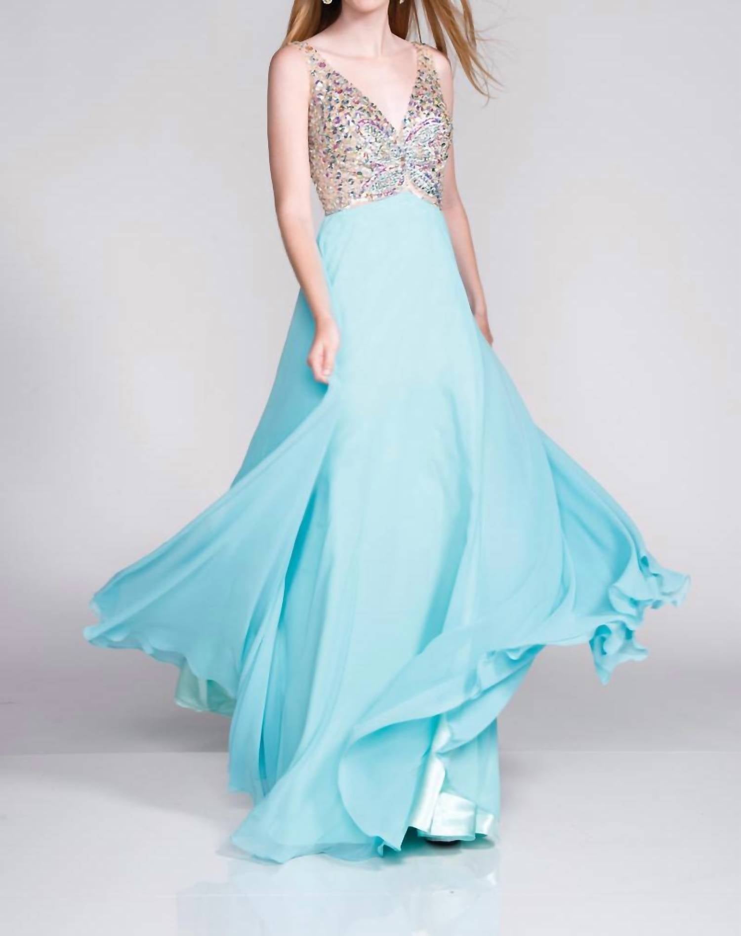 Karishma Creations - Sleeveless V-neck A-line Maxi Dress