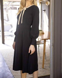 Voy - Dream It Up Princess Sleeve Midi Knit Dress