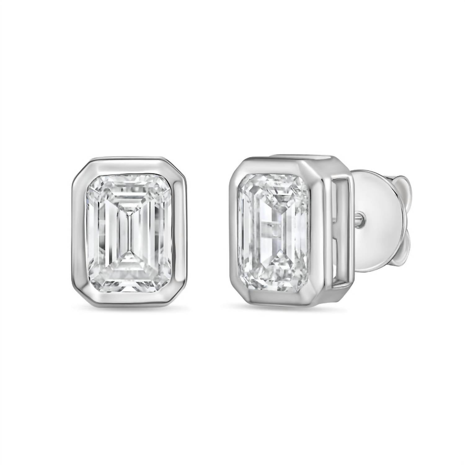 Diana M Jewels - Women's Emerald Lab-grown Diamond Stud Earrings (12.00 Tcw) - Luxe