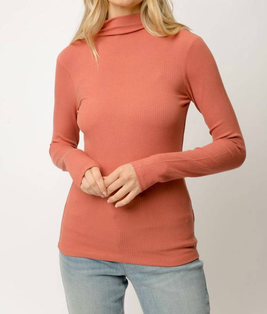 Ribbed Mock Neck Turtleneck