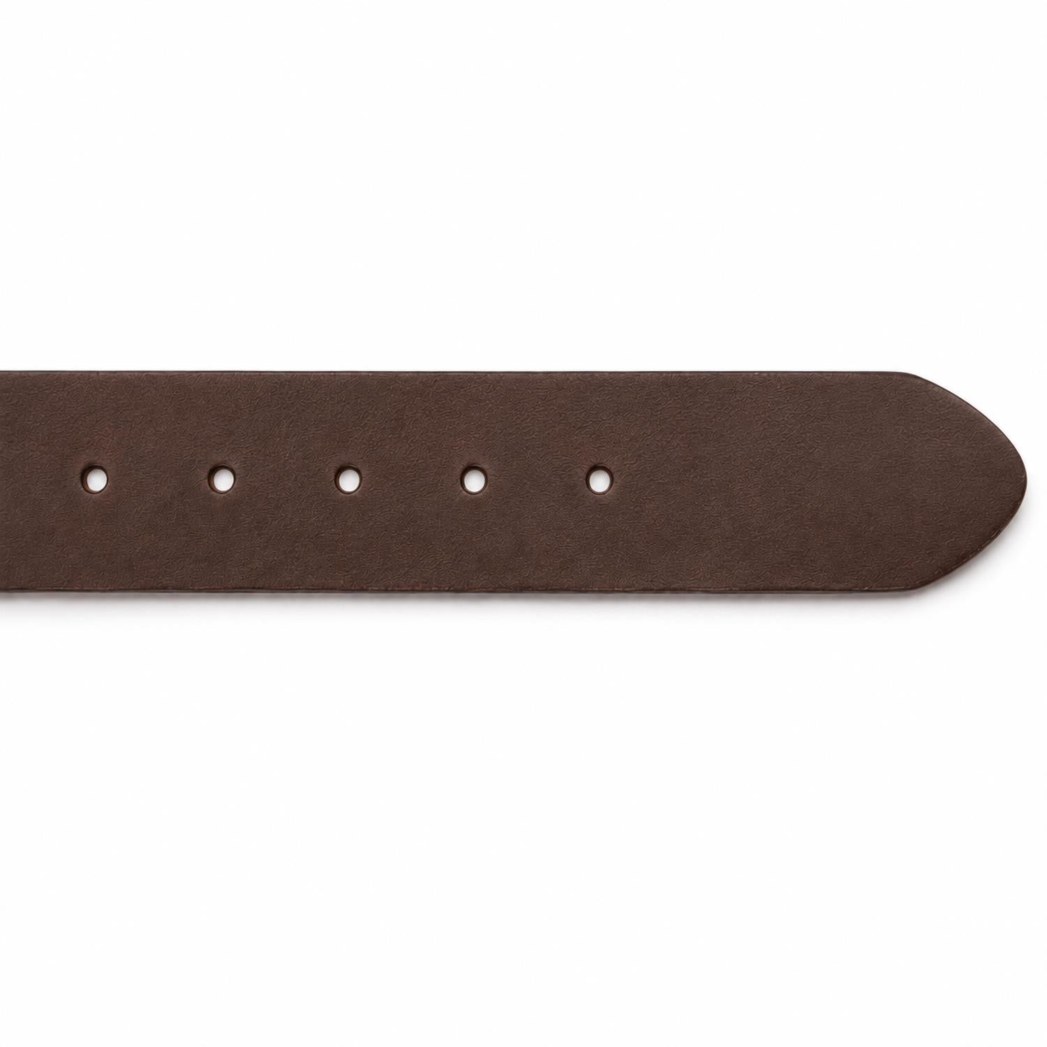 Streets Ahead - 1.5" Brown Leather Gold Buckle Belt