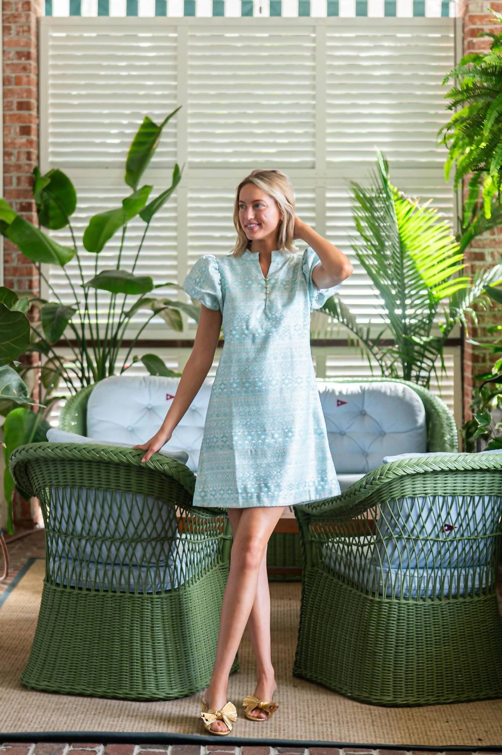 Sail To Sable - Button Front Mini Tunic Dress