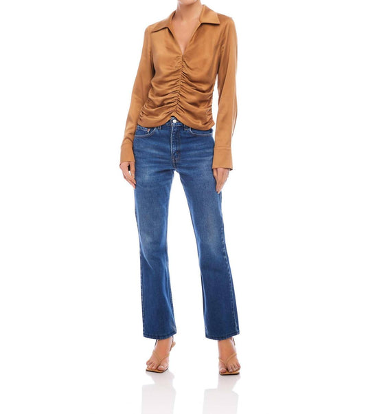 Fifteen Twenty - Arabella Shirred Long Sleeve Top