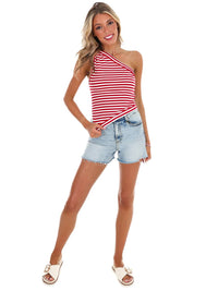 Le Lis - Summer Nights Stripe One Shoulder Top