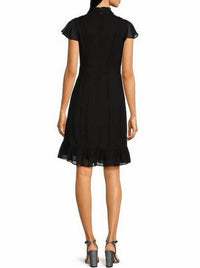 Adrianna Papell - Mock Neck Chiffon Dress
