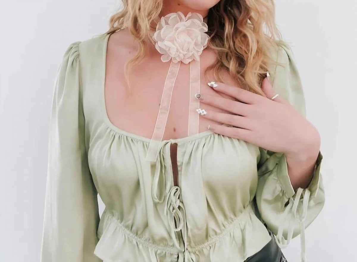 Pretty Simple - Women's Flower Fantasy Tie Choker Necklace Ribbon Tie