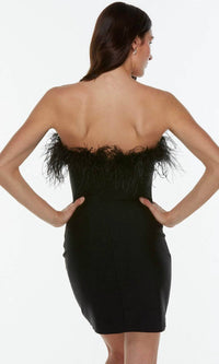 Alyce Paris - Feathered Strapless Fitted Dress