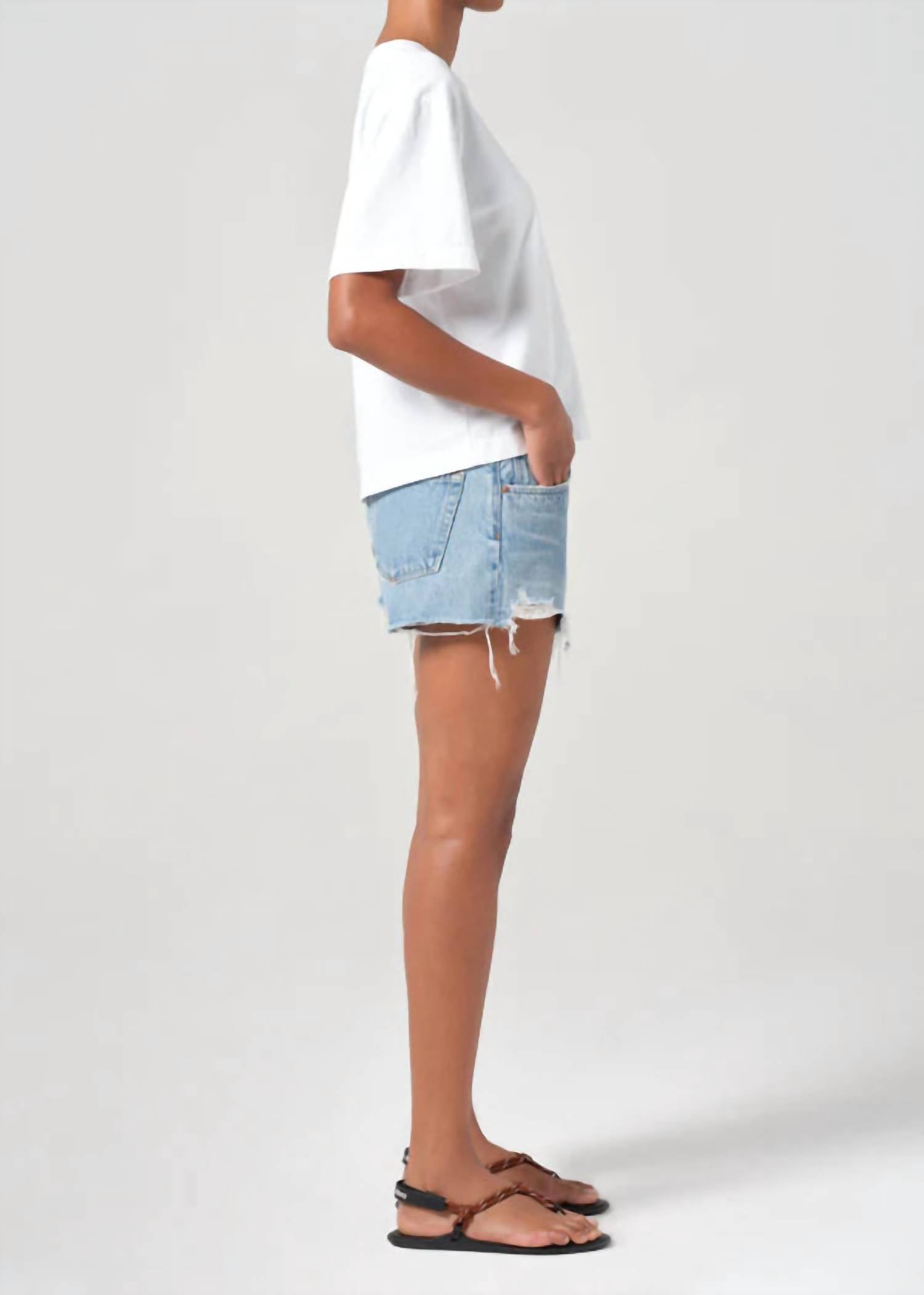 AGOLDE Women's Parker Vintage Cut Off Short in animate - women's shorts - alternate view