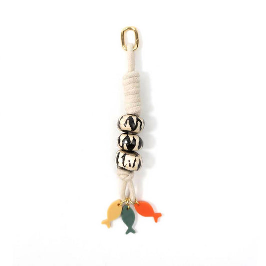 By Lilla - Women's Fishnet Bag Charm Keychain