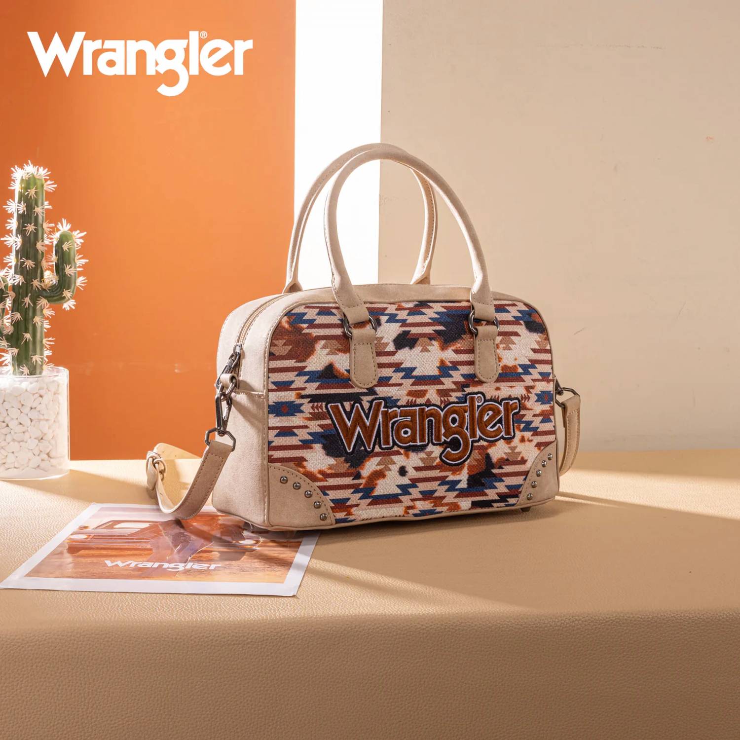 Wrangler - Aztec Print Satchel