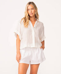 Pq Swim - Lily Linen Top And Shorts Set