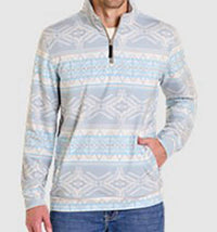 Rock & Roll Denim - Aztec Print 1/4-zip Hoodie