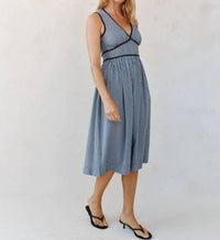 Bella Dahl - Fit and Flare V-Neck Midi Dress